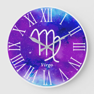 Relógio Grande Símbolo na moda do Virgo da nebulosa do zodíaco