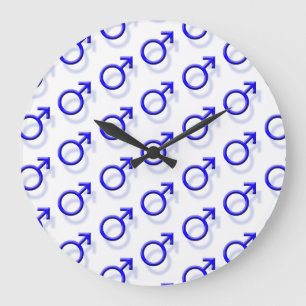 Relógio Grande Símbolo Sexo Masculino