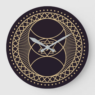 Relógio Grande Símbolos do Wiccan