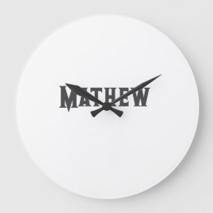 Relógio Grande simples letra inicial monograma adicionar sua letr