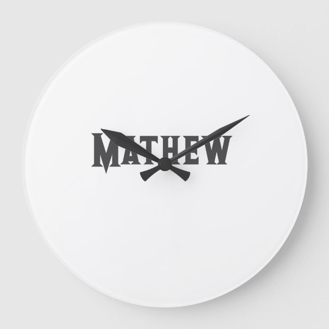 Relógio Grande simples letra inicial monograma adicionar sua letr (Frente)