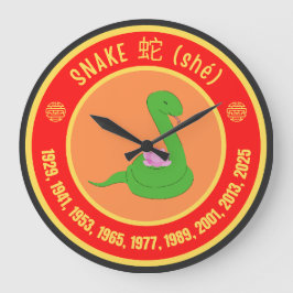 Relógio Grande Sinal de Cobra de astrologia chinesa