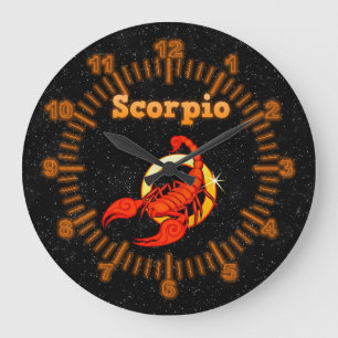 Relógio Grande Sinal de Zodíaco Scorpio