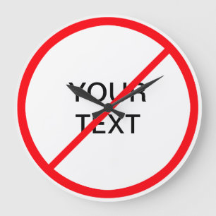 Relógio Grande Sinal Prohibitory