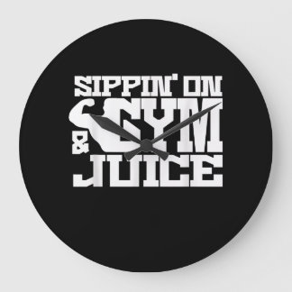 Relógio Grande Sippin No Sumo De Gym - Camisas De Trabalho De Men