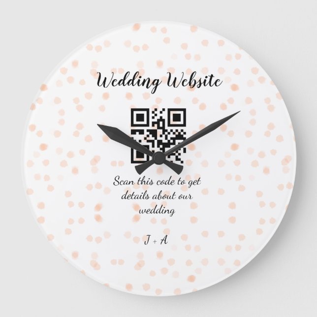 Relógio Grande site de casamento código QR de verificação para de (Frente)