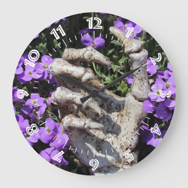 Relógio Grande Skelethand - Gothic, Wanduhr/ (Frente)