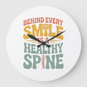 Relógio Grande Smile Healthy Spine Chiropractor Cote Design