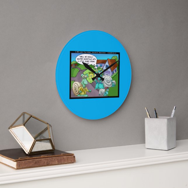 Relógio Grande Snail Real Estate Sales Funny Gifts & Coleções (Escritório)