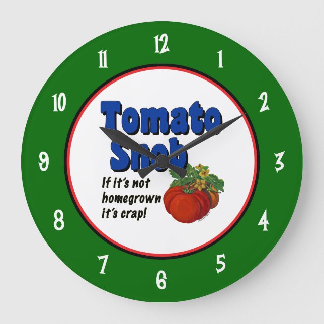 Relógio Grande Snobe do tomate que diz com números no pulso de (Frente)