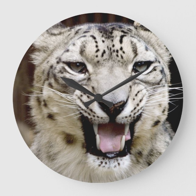 Relógio Grande Snow Lepard (Frente)