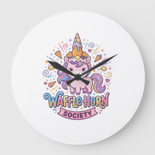 Relógio Grande Sociedade do Chifre de Waffle de Unicórnio Roupas