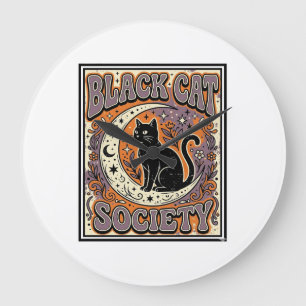 Relógio Grande Sociedade do Gato Preto Gato Preto Arte Vetorial V