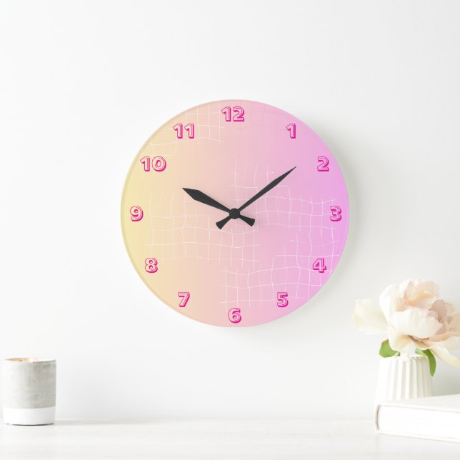Relógio Grande Soft Harmony Abstract Wall Clock (Lar)