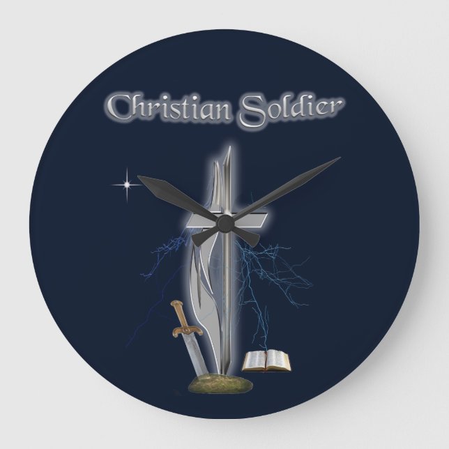Relógio Grande soldado cristão (Frente)