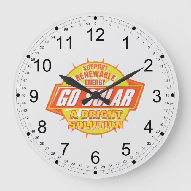 Relógio Grande Solução da energia solar (Frente)
