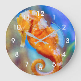 Relógio Grande Sonda Laranja com Cavalo