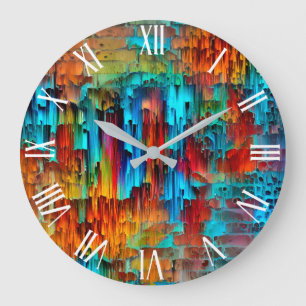 Relógio Grande Sonho de Arte da Parede de Cores Largas