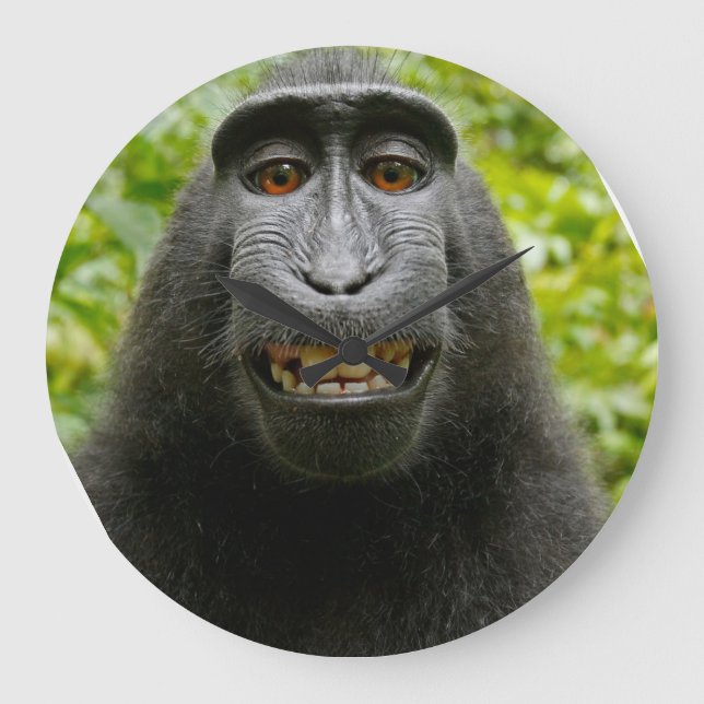 Relógio Grande Sorrindo o macaco (Frente)