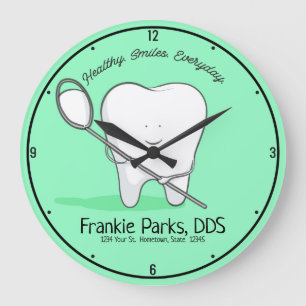 Relógio Grande Sorriso Sólido de Dentista do Office Dentist