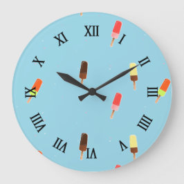 Relógio Grande sorvete em azul