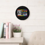 Relógio Grande Sou Gay e Eu Mato Orgulho Gay LGBTQ<br><div class="desc">Sou Gay e Eu Mato Orgulho Gay LGBTQ</div>