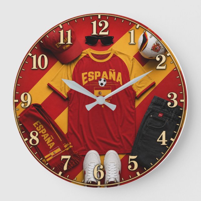 Relógio Grande Spain world cup football team (Frente)