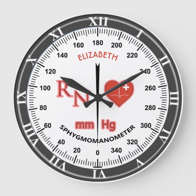 Relógio Grande Sphygmomanômetro Para Enfermeiros (Frente)