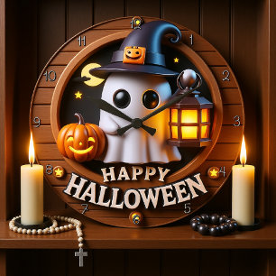Relógio Grande Spooky Ghost Halloween Themed