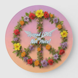 Relógio Grande Spread Love Not Hate