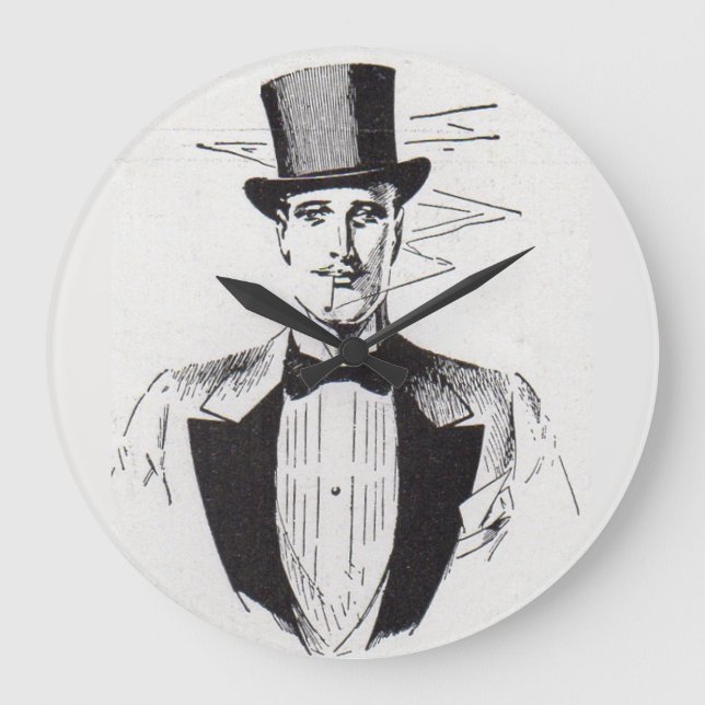 Relógio Grande Sr. Classy, um homem bem vestido (Frente)