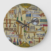 Sr. Fix It Handyman Tools Wall Round Clock