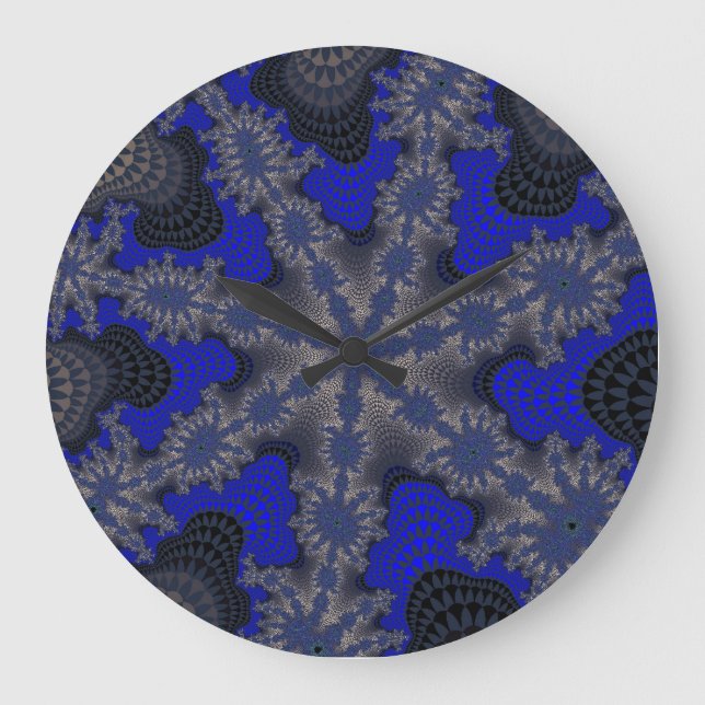 Relógio Grande Starburst Azul e Prata (Frente)