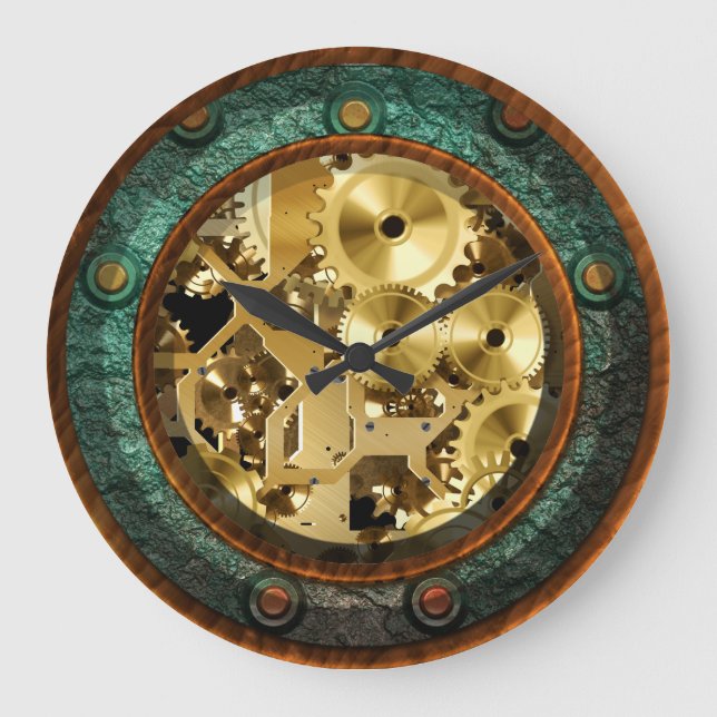 Relógio Grande Steampunk 1B1 Clock (Frente)
