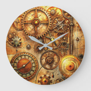 Relógio Grande Steampunk Art Wall Clock