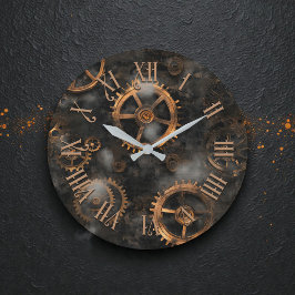 Relógio Grande Steampunk Gears Wall Clock