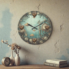 Relógio Grande Steampunk Under Water Wall Clock