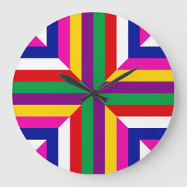 Relógio Grande Stellar Cross-Section - Purple/Green - Balanced 