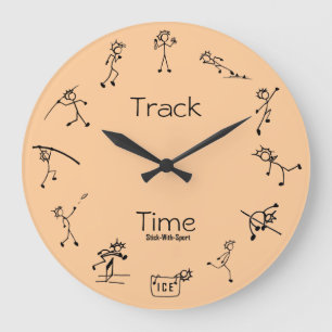 Relógio Grande Stick With Sport Track Time Decathlon Clock