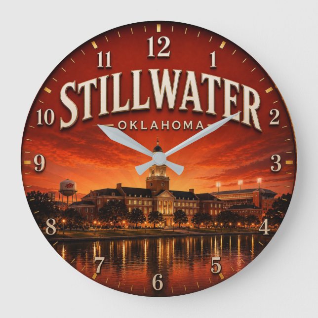 Relógio Grande Stillwater Oklahoma college town  (Frente)