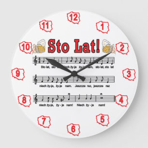 Relógio Grande Sto Lat! Música Com Cerveja Mugs