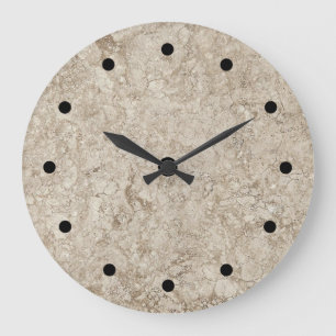 Relógio Grande Stone Look Pattern Kitchen Wall Clocks