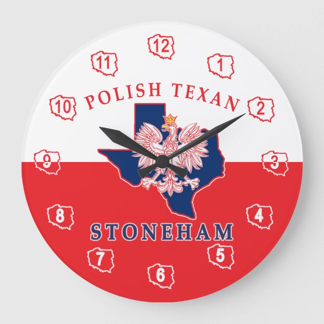 Relógio Grande Stoneham Polonês Texan (Frente)