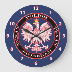Relógio Grande Stoneham Round Polonês Texan