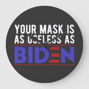 Relógio Grande Sua Máscara É Tão Inútil Quanto Biden