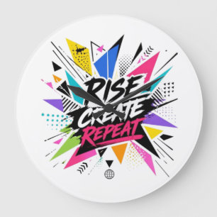 Relógio Grande Subir Criar Repetir Citação Motivacional Inspirado