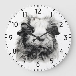 Relógio Grande Suíno Monocromático Guiné