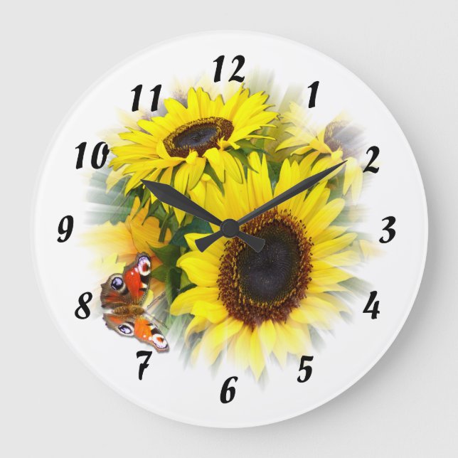 Relógio Grande Sunflower Time Large Clock (Frente)