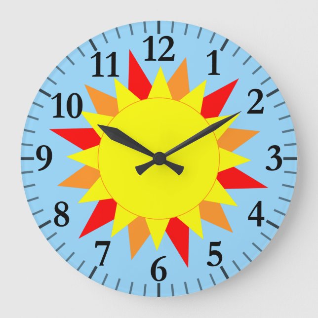Relógio Grande Sunny Clock 2 - With Hour & Minute Ticks (Frente)