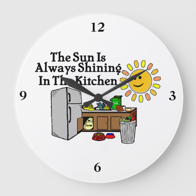 Relógio Grande Sunny Kitchen (Frente)